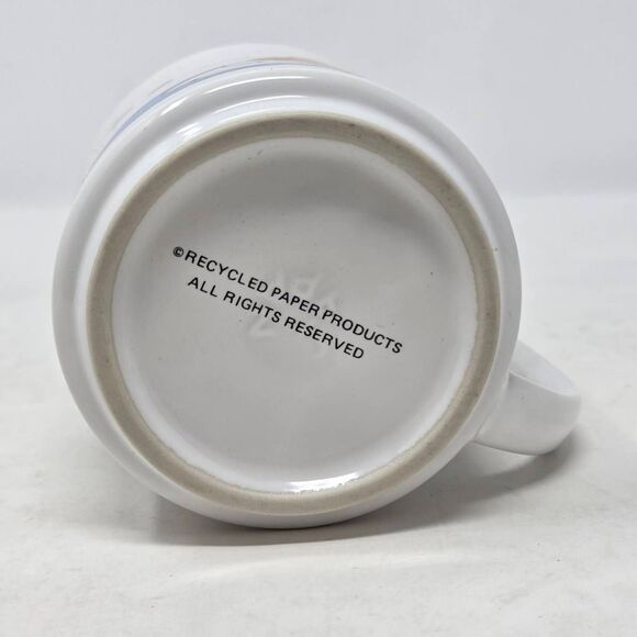 SANDRA BOYNTON HO HO HUM SANTA CLAUS COFFEE CUP MUG WHITE RECYCLED PRODUCTS VTG - Picture 4 of 7